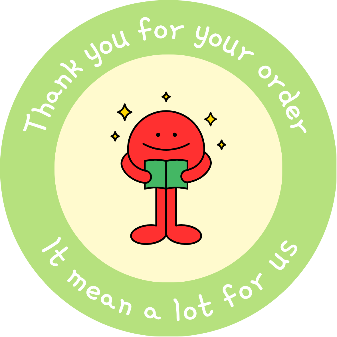 Thank you sticker design